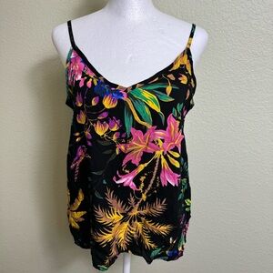 Cynthia Rowley Tank To Women‎ Size XS Hawaiian Tropical Spaghetti Straps Blouse